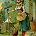 Hühnerfüttern vor 100 Jahren